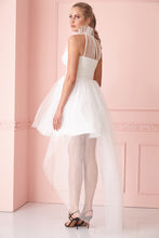 Load image into Gallery viewer, White tulle sleeveless mini dress